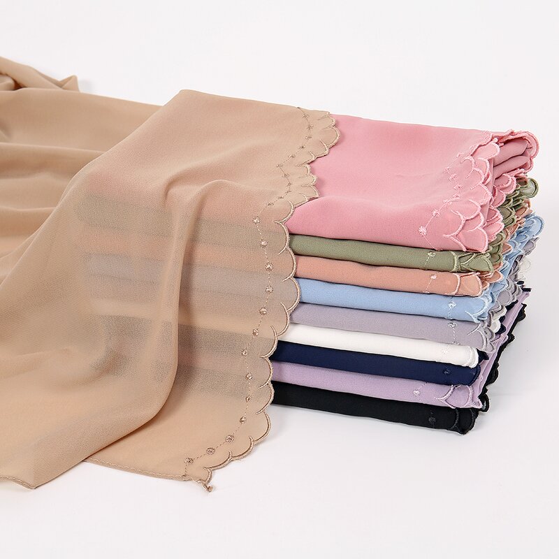 Pearl Chiffon Scarf Manufacturer - Autumn New Embroidered Traditional for North Africa Middle East