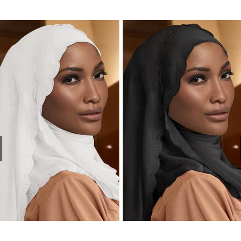 Pearl Chiffon Scarf Manufacturer - Autumn New Embroidered Traditional for North Africa Middle East