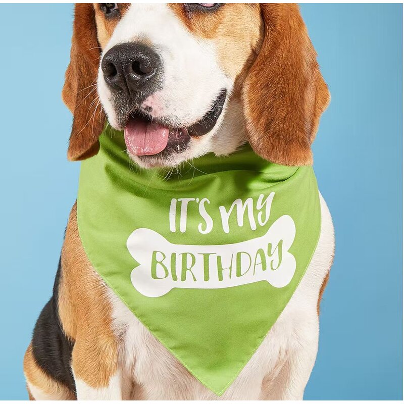Pet Bandana Manufacturer - Tanpopo Luxury Personalized Custom Dog Cat Polyester Printed Birthday