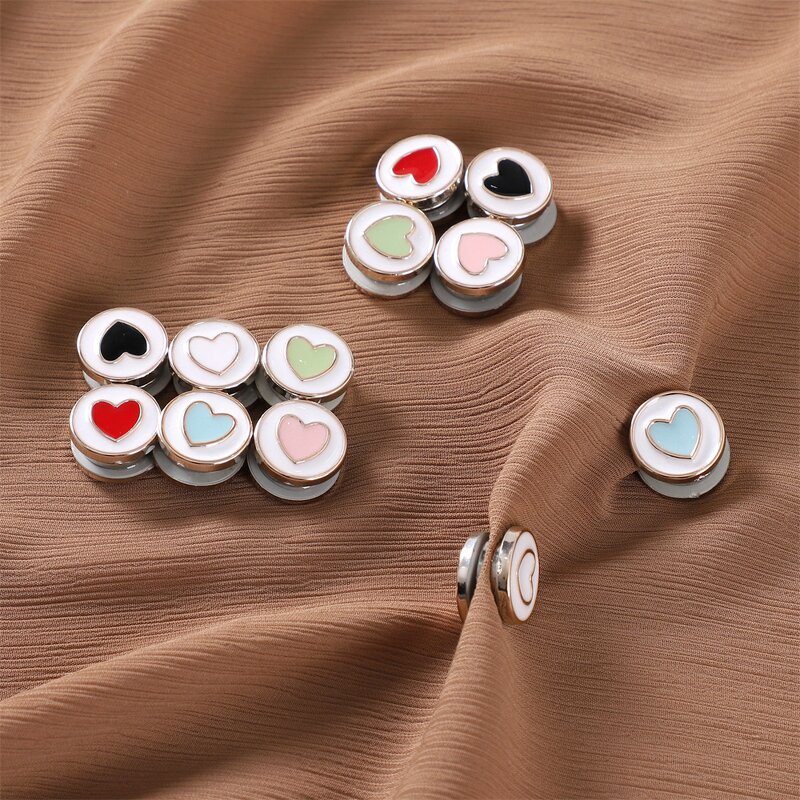 Magnetic Scarf Buckle Manufacturer - Women's Cute Dual-Purpose Iron Suction Cross-Border New Love Bow Strong Lace Flatback