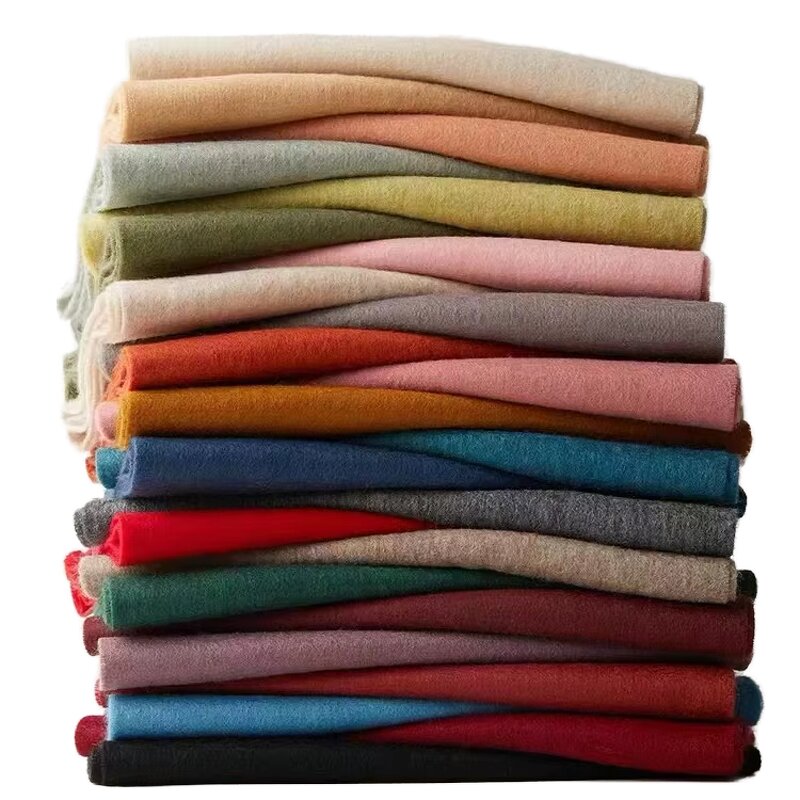Tassel Scarf Manufacturer - High-Grade Women's Korean Style Red Winter Cashmere Solid Color