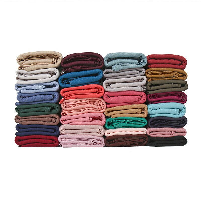 Polyester Jersey Scarf Manufacturer - Wholesale New Fashion Solid Plain Bubble Women's Hijab Long