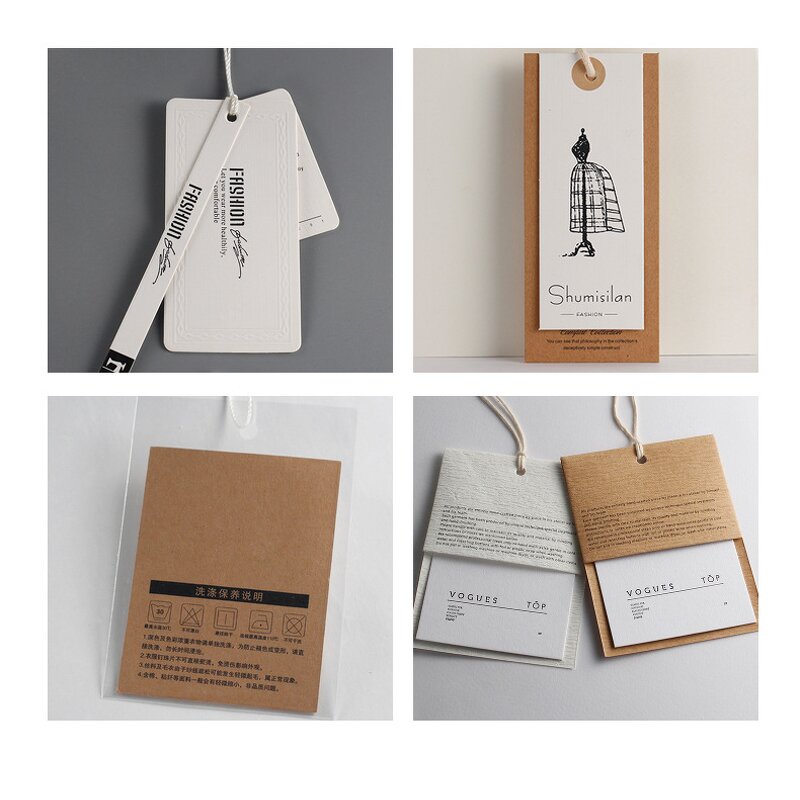 Clothing Hang Tags Manufacturer - Custom Black Foil Swing Tag Label