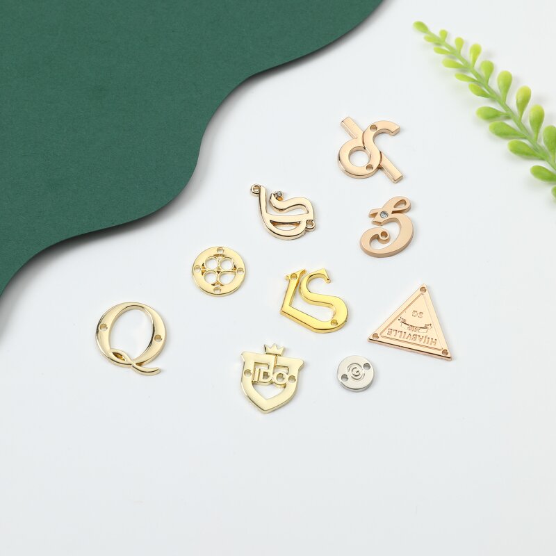 Garment Metal Label Manufacturer - Factory Design Custom Embossed Brand Logo Sew in