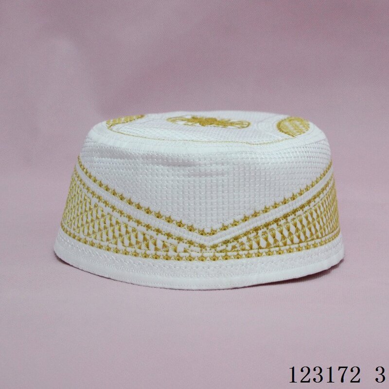 Muslim Hat Manufacturer - New Style Prayer Exquisite Gold Thread Full Embroidery Turkish for Men