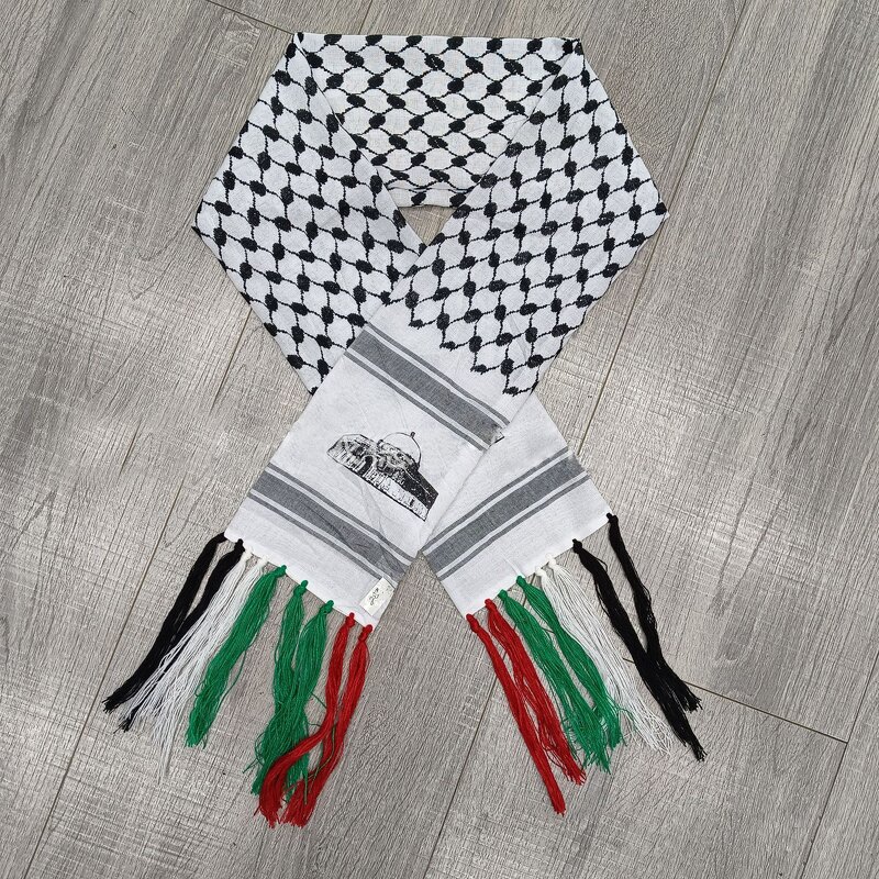Arab Ethnic Keffiyeh Manufacturer - Floral Jacquard Long Polyester Hijab Scarf for Men Middle East Style