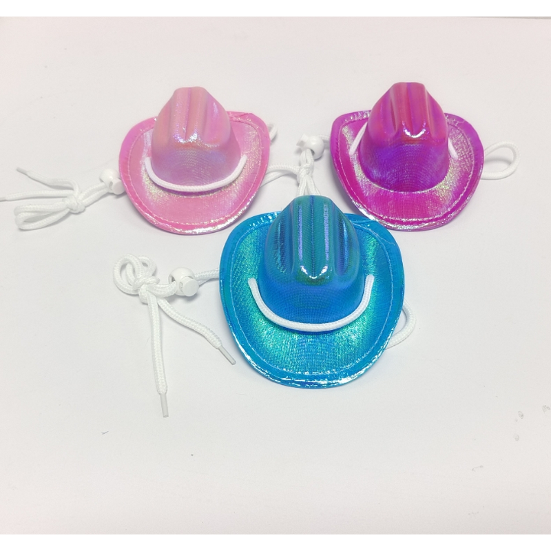 Pet Hat Scarf Set Manufacturer - Iridescent Cowboy Style for Dogs and Cats Traditional Western