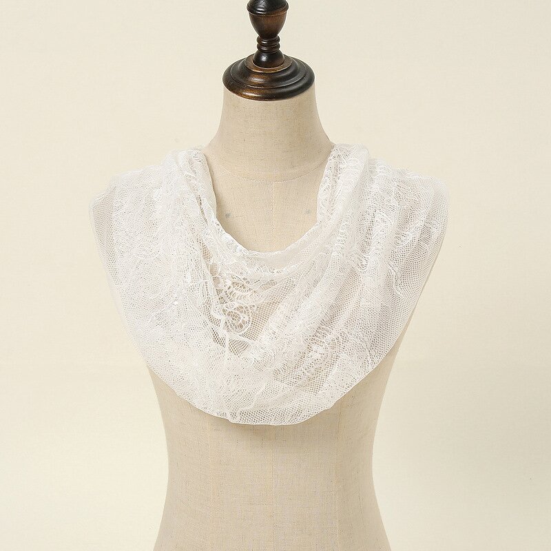 Triangle Scarf Manufacturer - Fashion Plain Small Lady With Lace