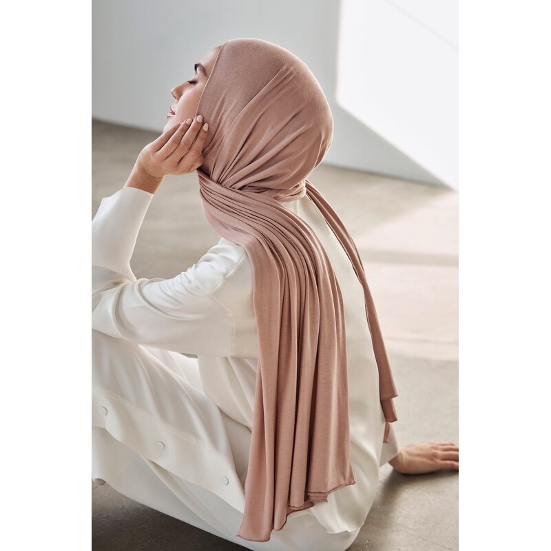 Fashion Scarf Manufacturer - Wholesale Mercerized Cotton Premium Jersey Hijab Muslim Women Stretchy Rayon