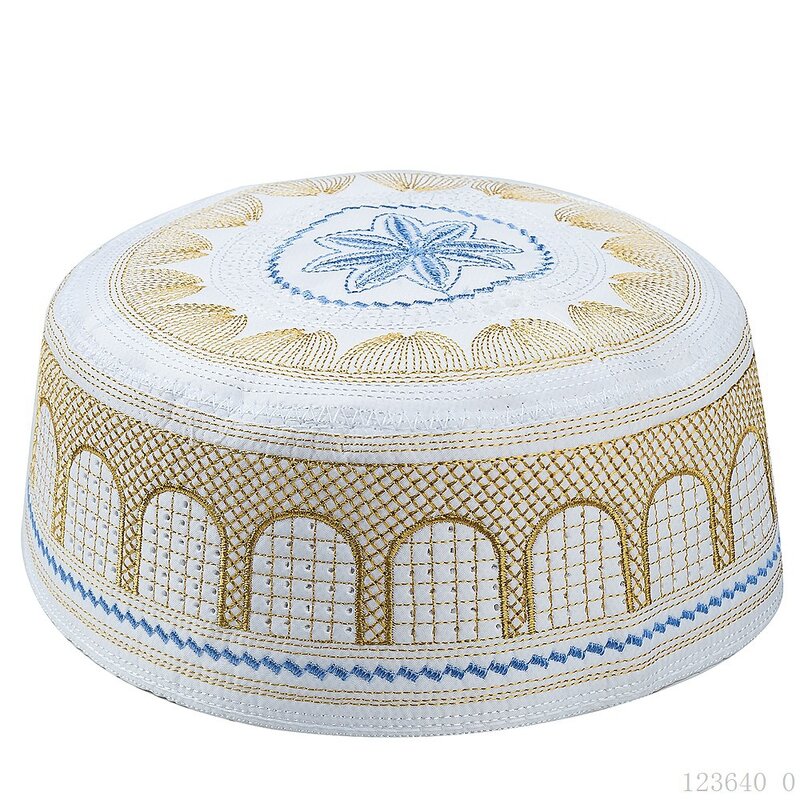 Muslim Prayer Hat Manufacturer - New Style Egyptian Turkish Arabic Men Embroidery Islamic Kufi Hat