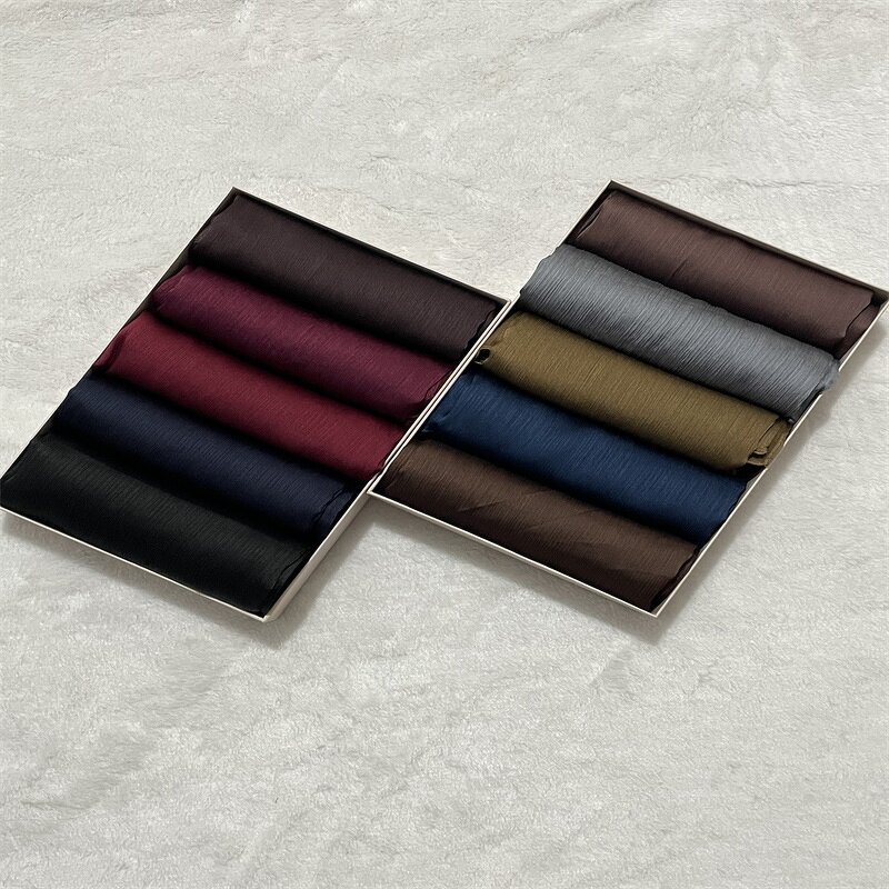 Satin Crinkle Scarf Suit Manufacturer - Muslim Hijab Box Multicolor Scarf Combination Suit