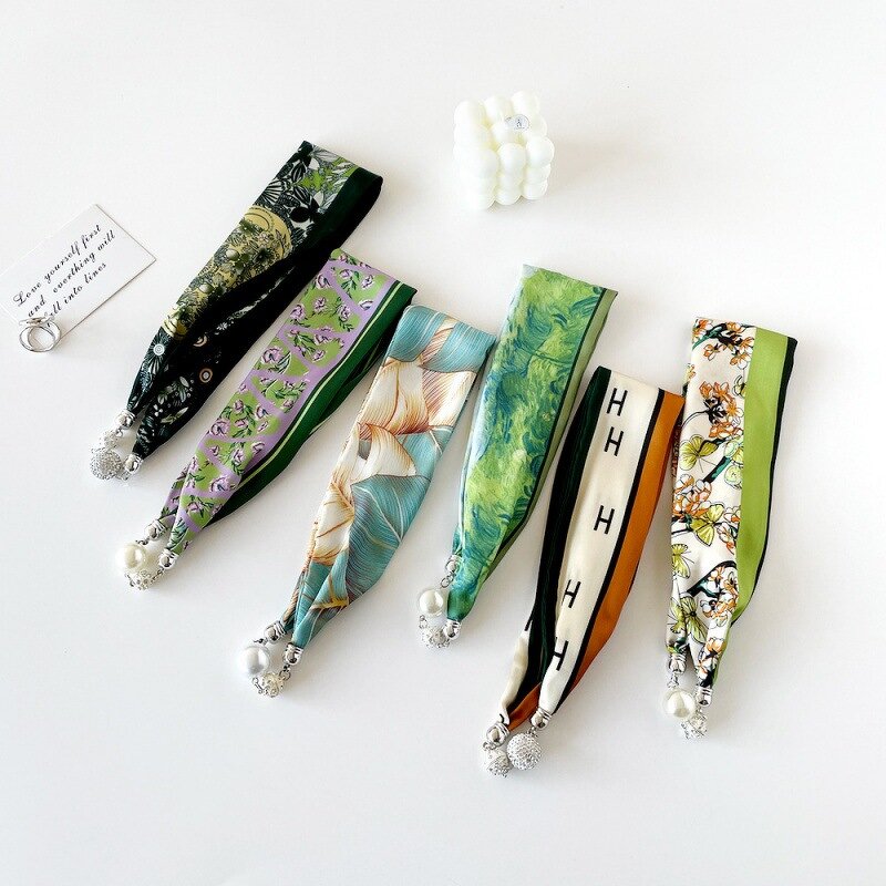 Small Scarf Manufacturer - Magnetic Buckle for Ladies New Advanced Satin Fashionable All-Match