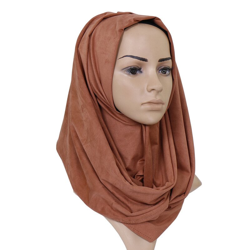 Head Scarf Manufacturer - Cheap Solid Color Soft Autumn Winter Ethnic Fancy Hijab Arabian Style