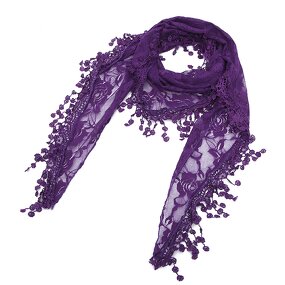 Shawl With Lace Trim Manufacturer - Wholesale High Quality Rose Print Tassel Triangle Scarf