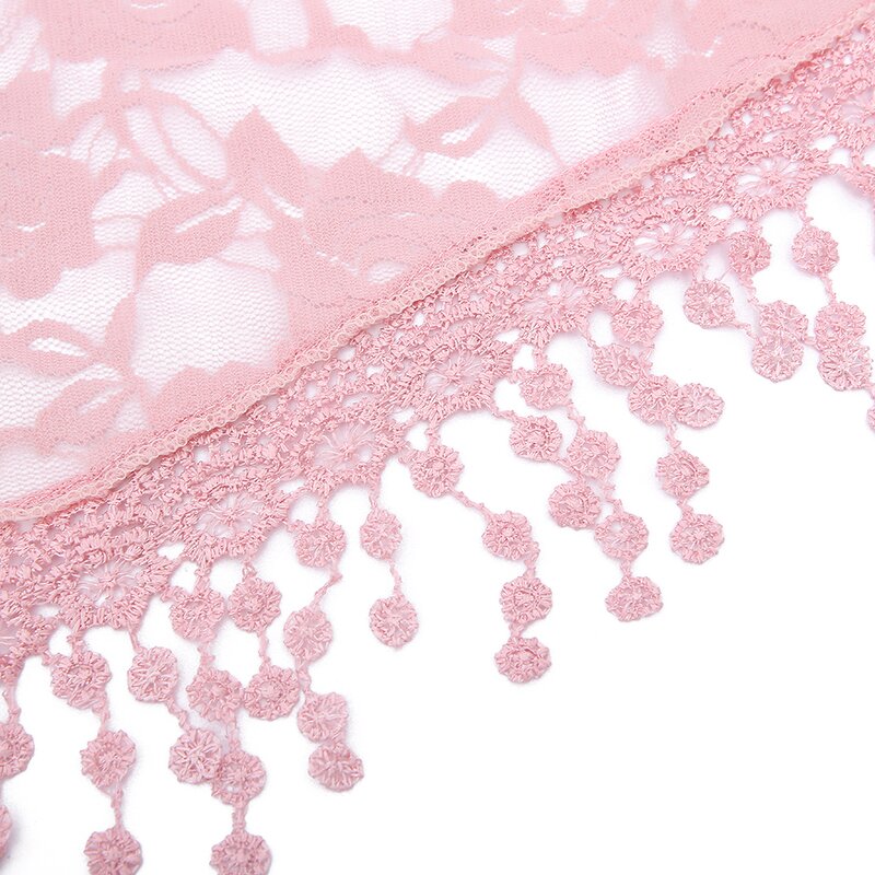 Shawl With Lace Trim Manufacturer - Wholesale High Quality Rose Print Tassel Triangle Scarf