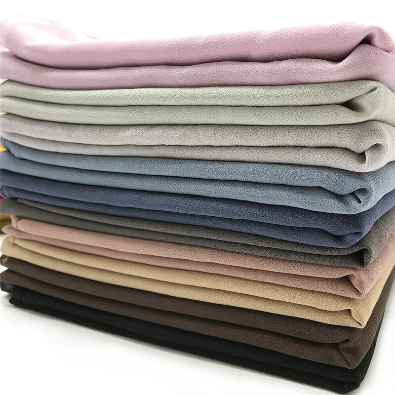 Pearl Muslim Shawl Manufacturer - Factory Inventory 200*70 Big Size Monochrome Ladies' Bubble