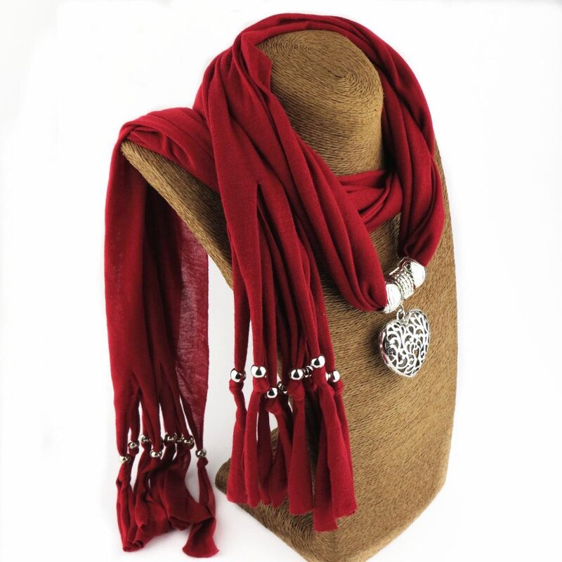 Tassel Pendant Scarf Manufacturer - Fashion National Wind Hollow Double-sided Peach Heart Wholesale Jewelry