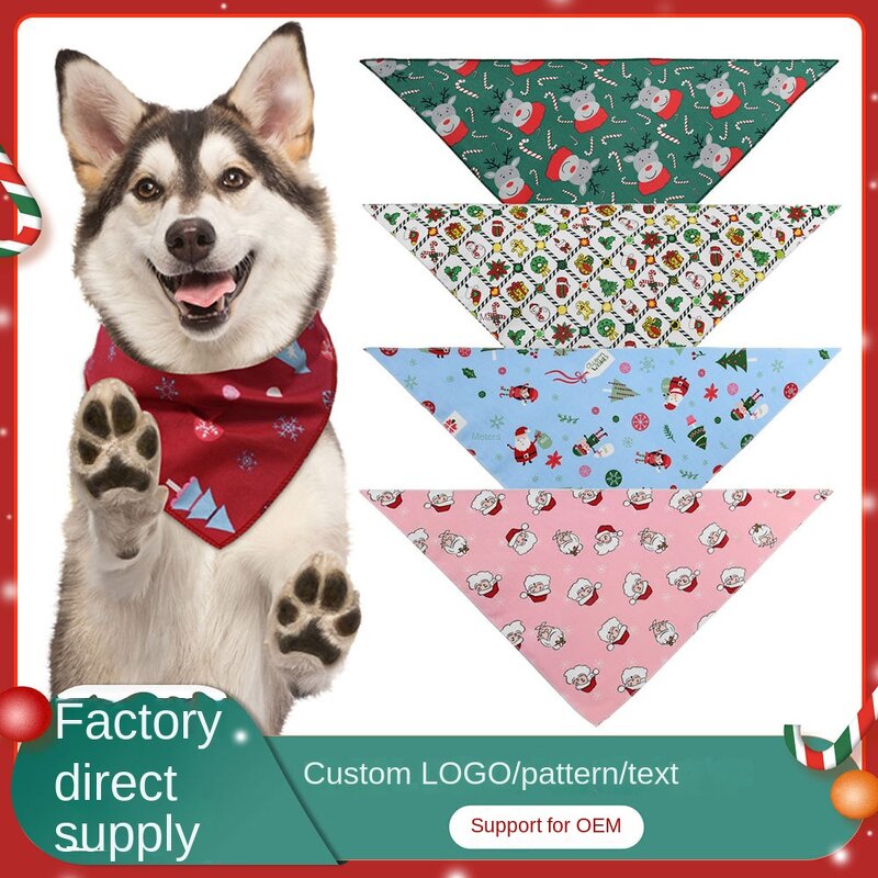 Pet Triangle Scarf Manufacturer - Wholesale Cross-Border New Christmas Universal Holiday Dress