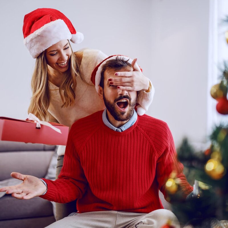 Santa Claus Hat Manufacturer - 2025 Unisex High-Grade Large Plush Thickened Christmas Character Decorations for Adults