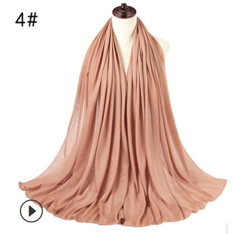 Cotton Jersey Hijab Manufacturer - Wholesale Easy to Wear Fashionable Solid Color Scarf Women