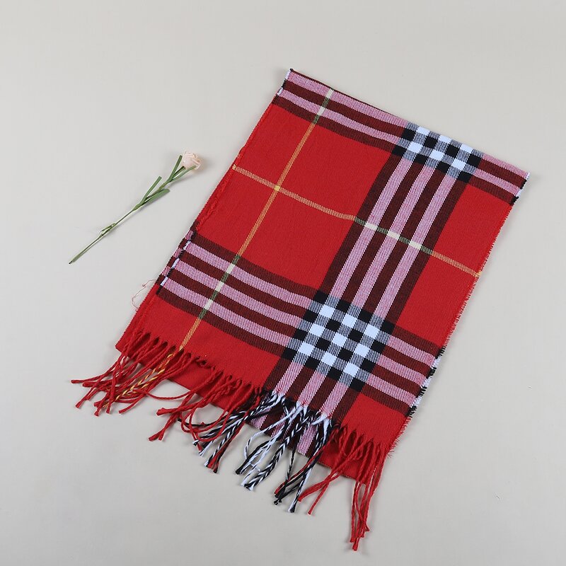Pashmina Shawl Manufacturer - Print Logo Plaid Soft Men Women Winter Imitation Cashmere Scarf