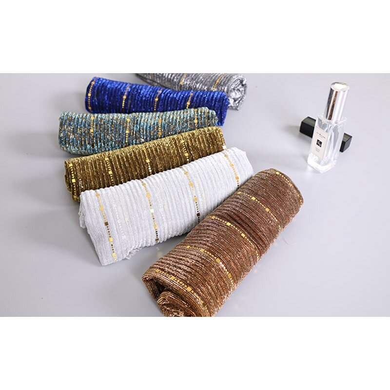 Sequin Hijab Manufacturer - Fashion Design 15 Colors Silver Silk Muslim Women Whosale Fashion Muslim Haute Hijab a