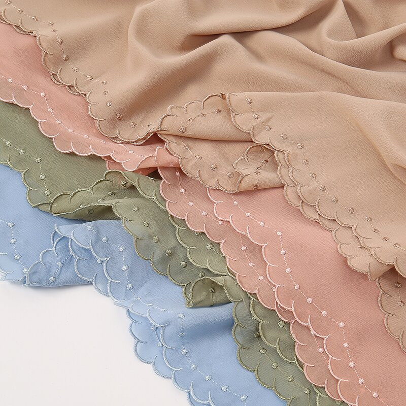 Pearl Chiffon Scarf Manufacturer - Autumn New Embroidered Traditional for North Africa Middle East