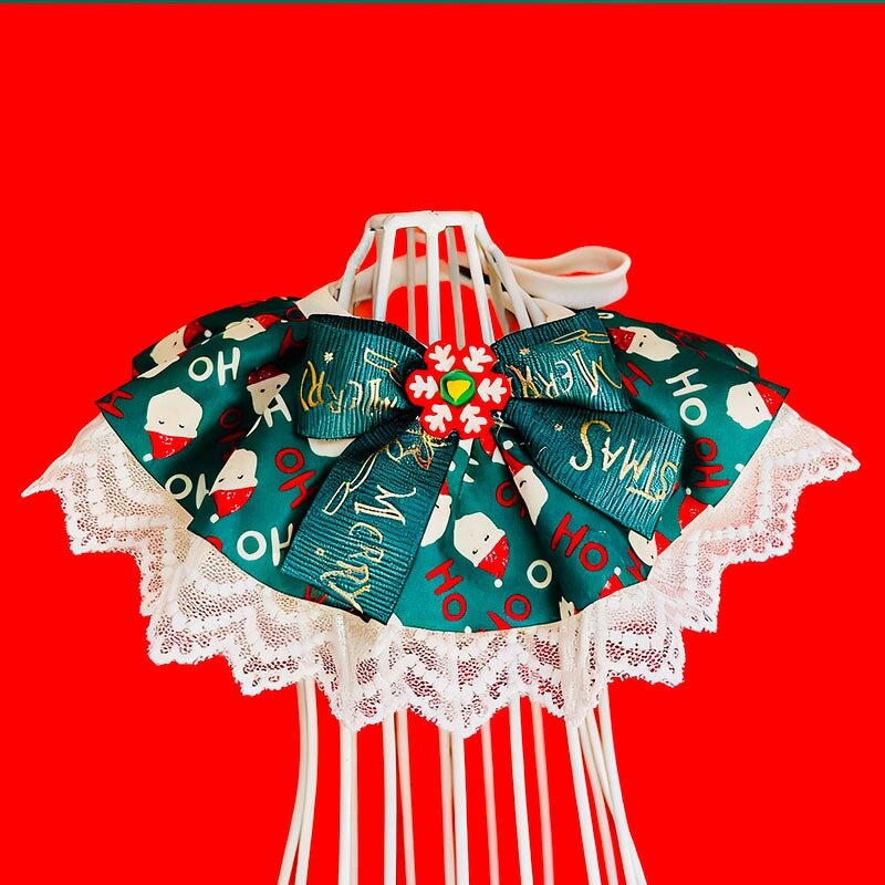 Pet Saliva Towel Manufacturer - Christmas New Style Dog Bib Cat Triangle Decoration Accessories