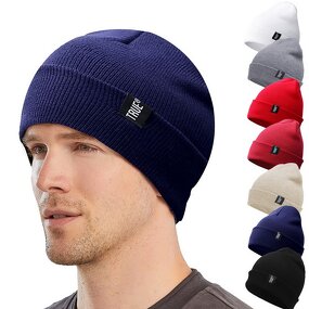 Men's Beanie Hat Manufacturer - Wholesale Custom Logo Fashion Plain Warm Winter Knitted for Men