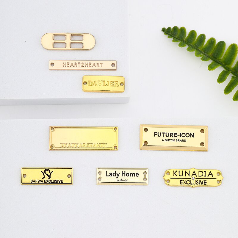 Metal Tag Manufacturer - Wholesale Custom Fashion Engraved Brand Logo Sew for Garments