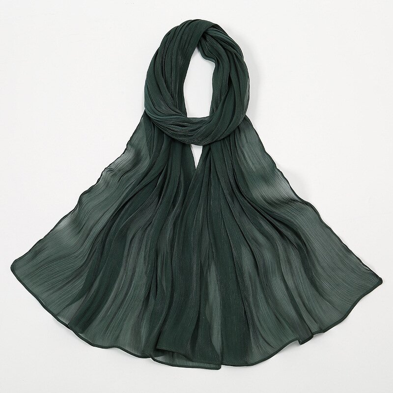 Bright Silk Chiffon Scarf Manufacturer - Cross-Border New Style Cool Breathable Solid Color Simple Malay Indonesian