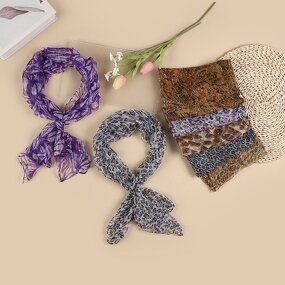 Satin Silk Scarf Manufacturer - OEM Panuelos De Seda 42*115 Fashion Cashew Printed