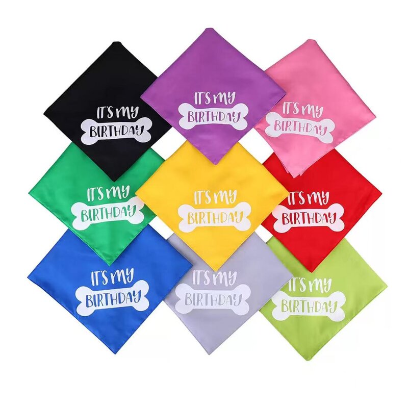 Pet Bandana Manufacturer - Tanpopo Luxury Personalized Custom Dog Cat Polyester Printed Birthday