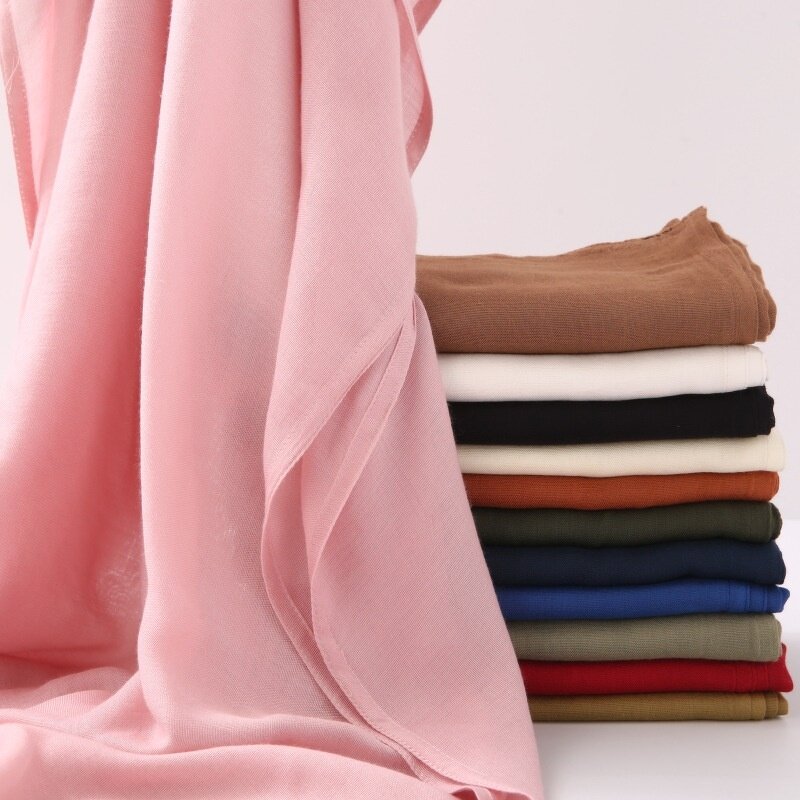 Cotton Hijab Manufacturer - Satin-finish Muslim Scarf for Women