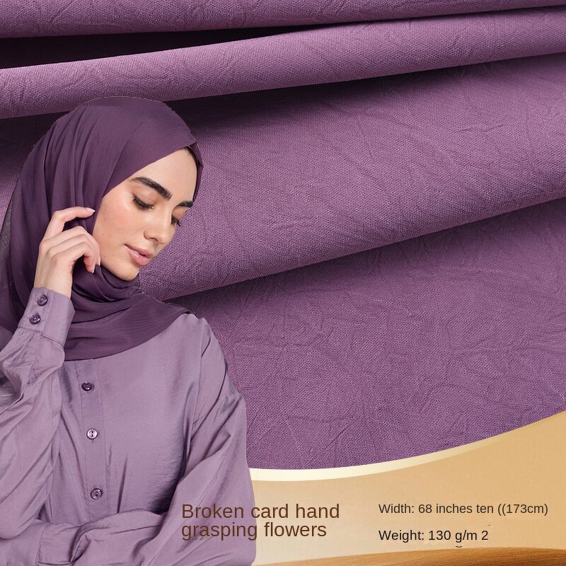 Handheld Satin Fabric Manufacturer - Double-Sided for Flowers Muslim Robes Card Wrinkle Skirt Middle East Shirt Robe