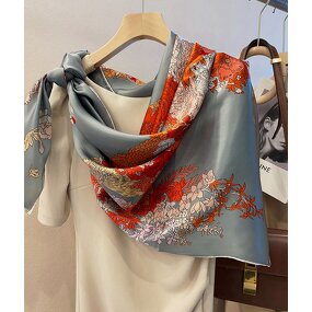 Silk Scarf Manufacturer - 108*108 CM 100% REAL New Double-sided square Summer Mother's Souvenir