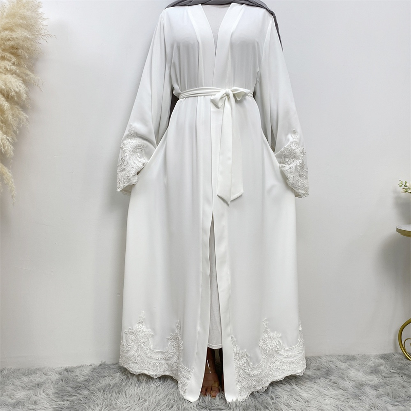 Turkish Abaya Dress Manufacturer - Casual Cardigan Fashion Embroidered Long Islamic Clothing for Adults Plus Size Winter Open