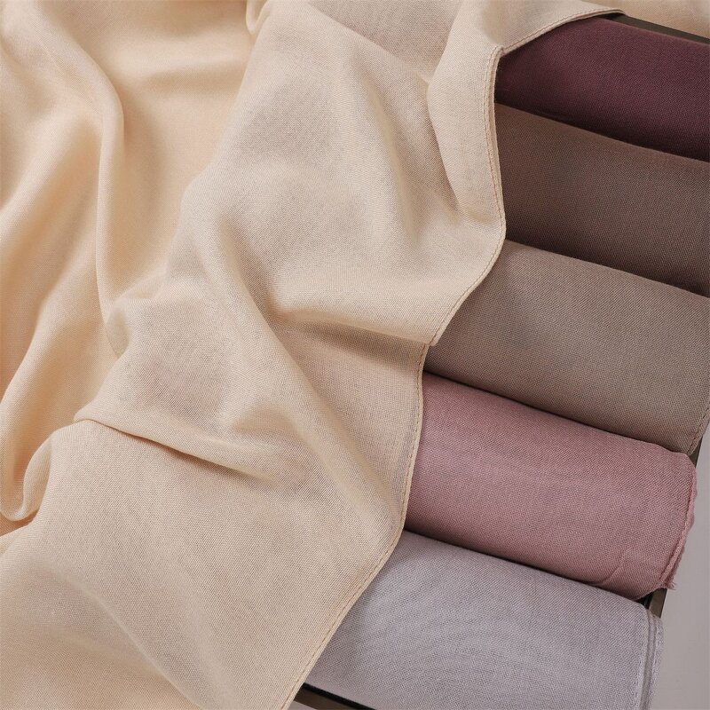 Modal Scarf Manufacturer - High Quality Monochrome Thin Edge Rayon Shawl Long and Breathable