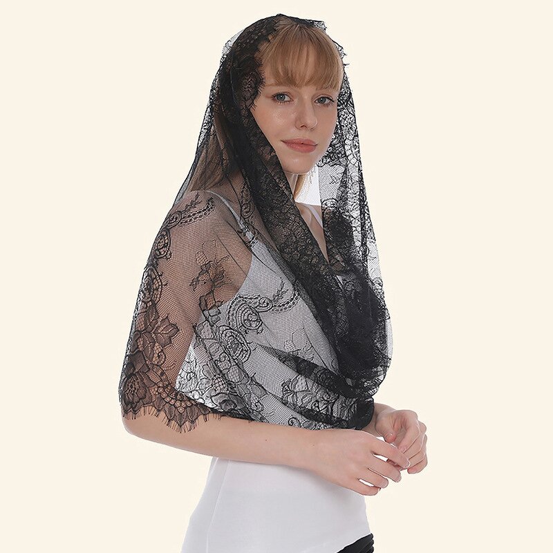 Triangle Scarf Manufacturer - Fashion Plain Small Lady With Lace