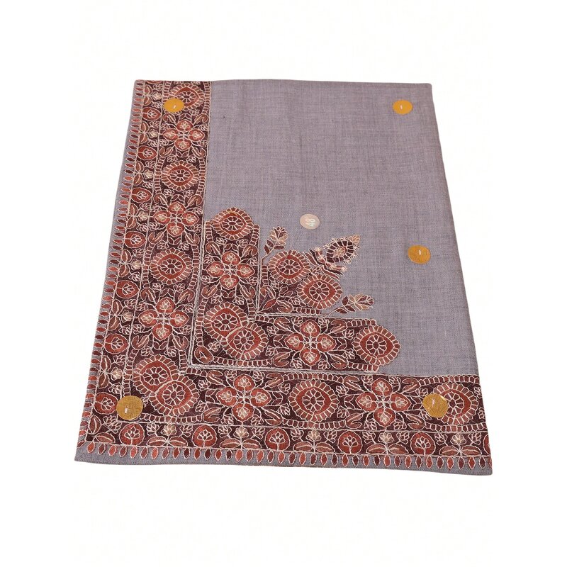Men's Shawl Manufacturer - High Quality Breathable Embroidered Square Hijab Kashmiri Design for Party