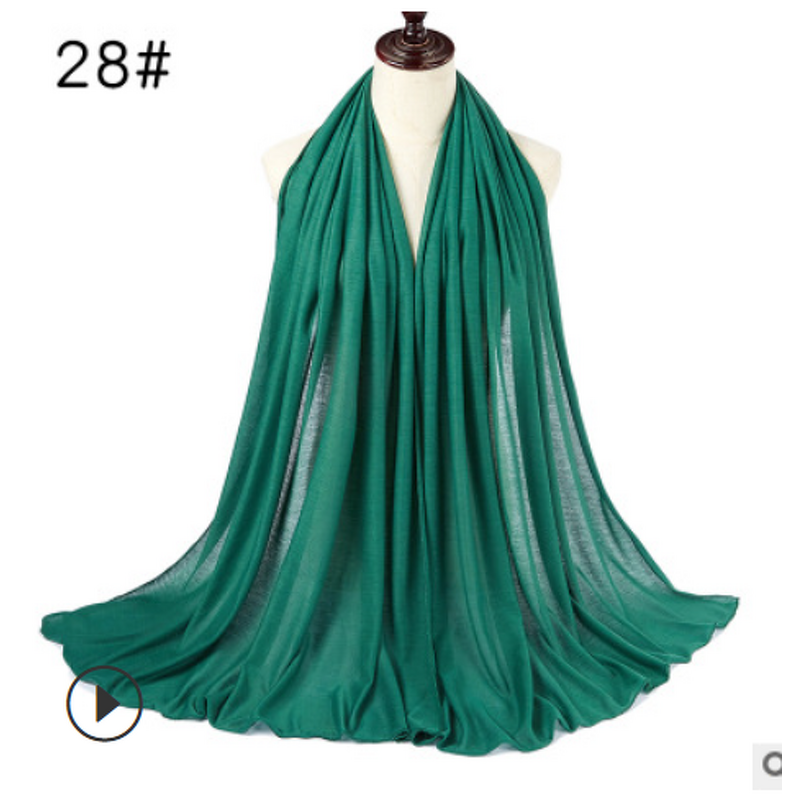 Cotton Jersey Hijab Manufacturer - Wholesale Easy to Wear Fashionable Solid Color Scarf Women