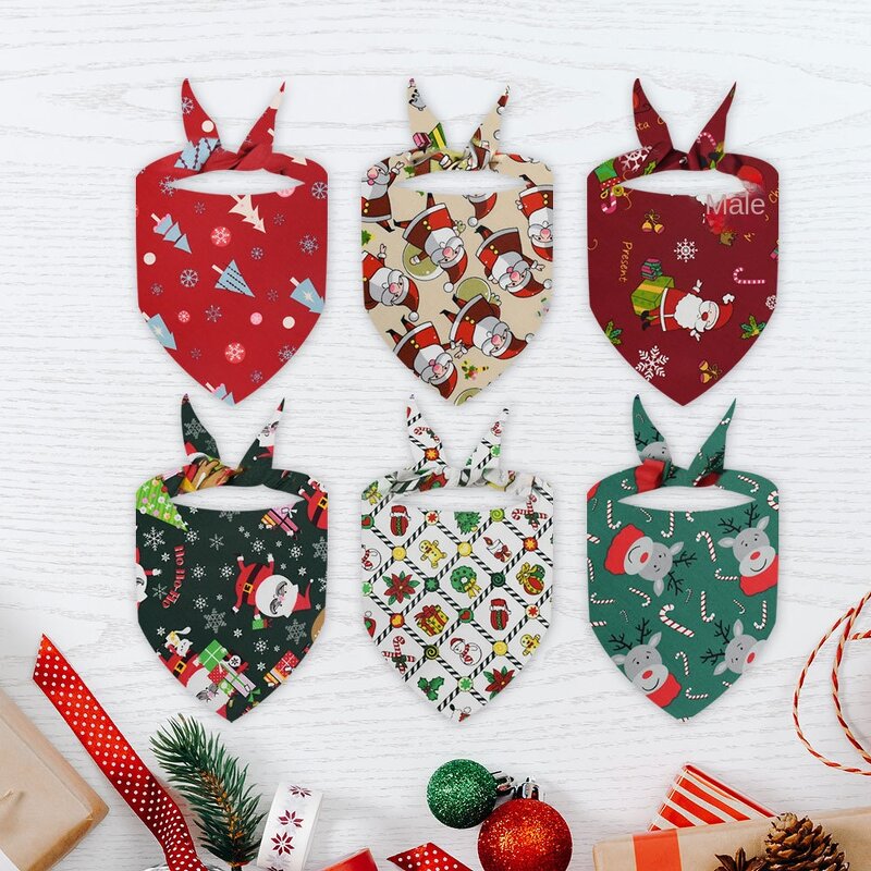 Pet Triangle Scarf Manufacturer - Wholesale Cross-Border New Christmas Universal Holiday Dress