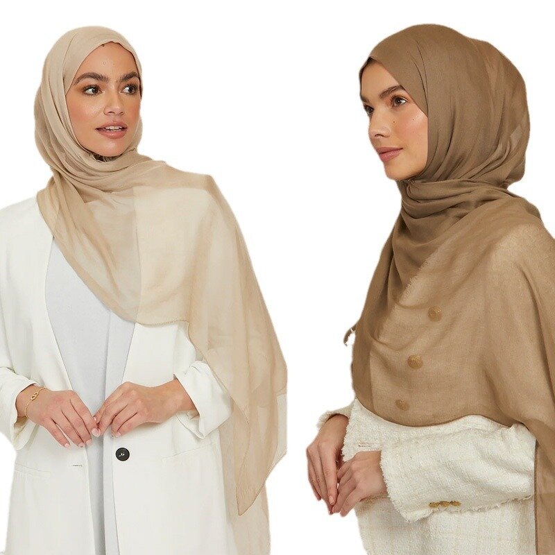 Silk Pashmina Hijab Manufacturer - Autumn Women's Modal Cotton Jersey with Sprinted Palestinian Cap