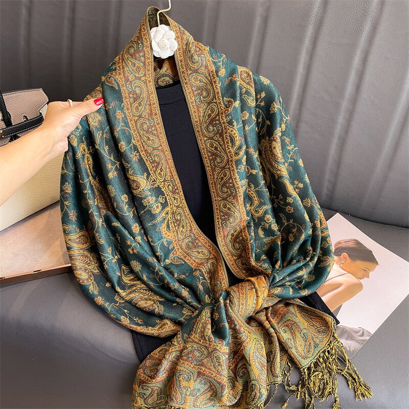 Patterned Scarf Manufacturer - Satin-finish for Women Stylish Ethnic Scarves Shawls