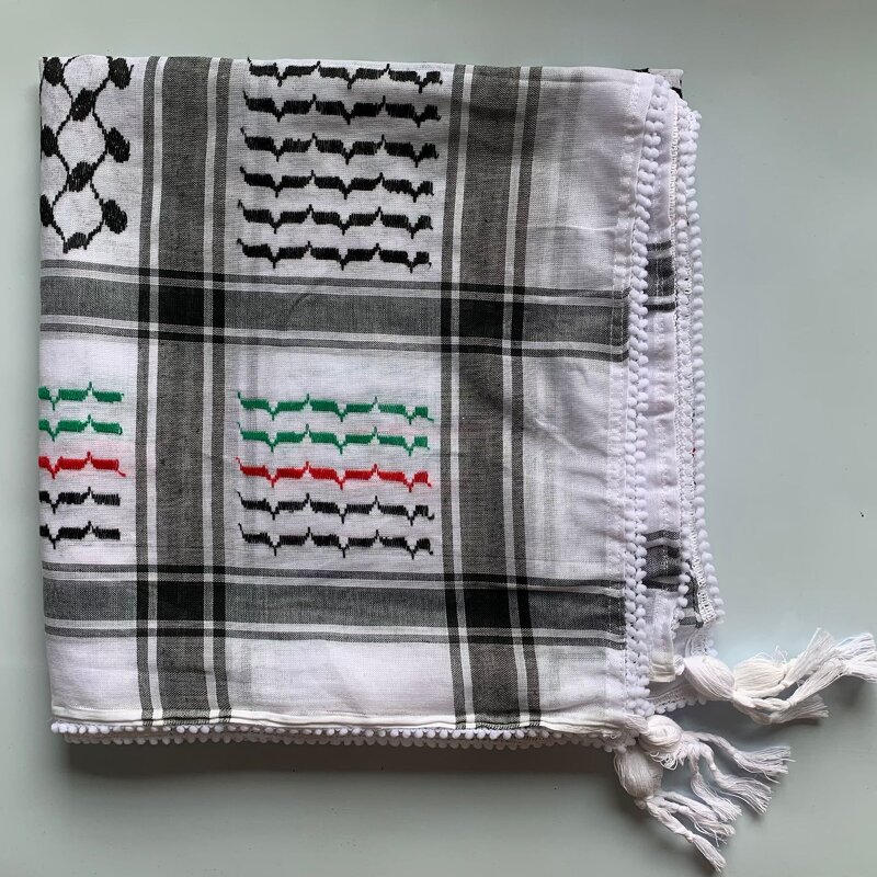 Men's Yashmagh Manufacturer - Shemagh Arafat Scarf Keffiyeh Long Square Arabic Hijab Cap Black Modal