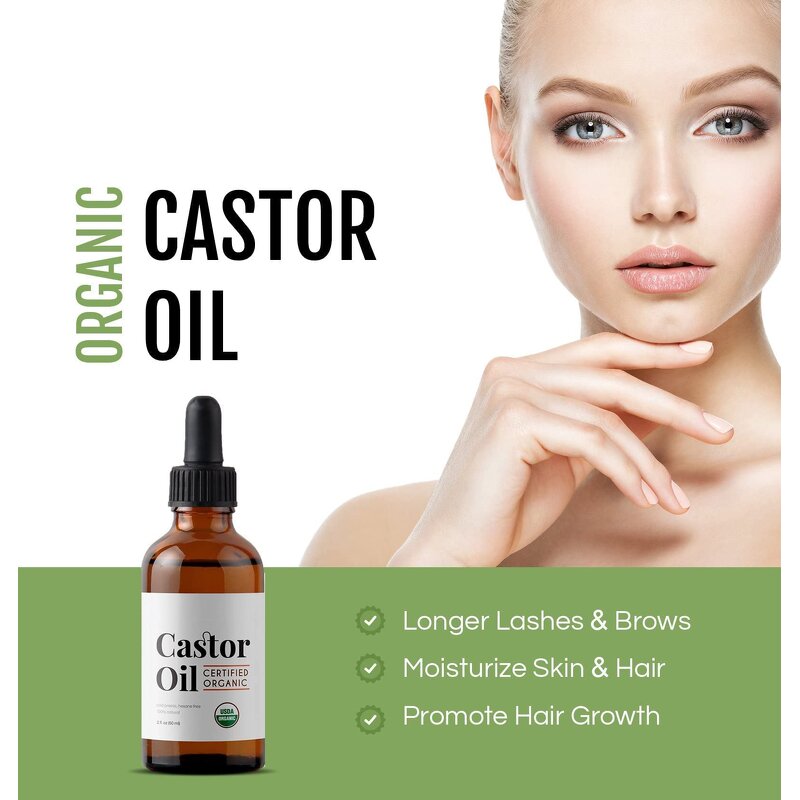 Castor Oil Manufacturer - 100% Natural Cold Pressed Eyelash Eyebrow Growth