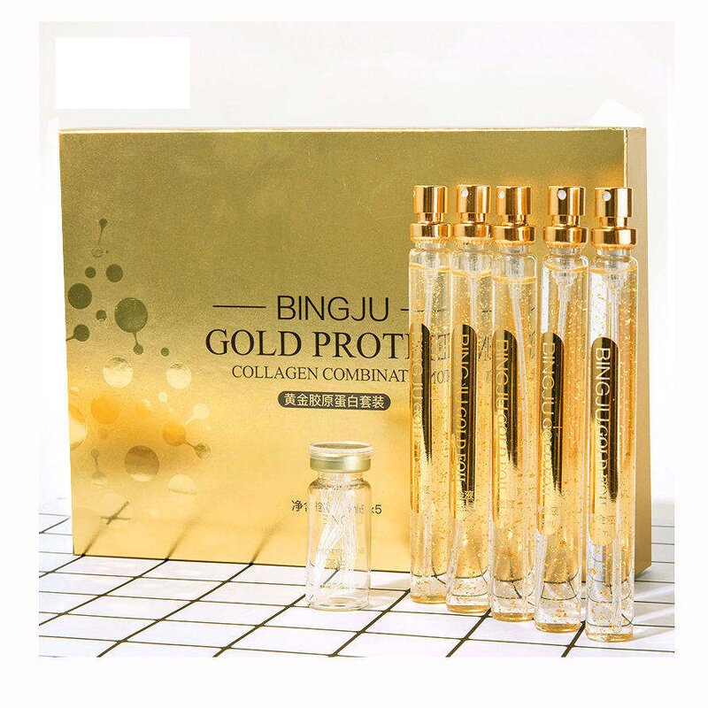Gold Collagen Serum Factory - 5-Piece Set for Face Vitamin C Hyaluronic