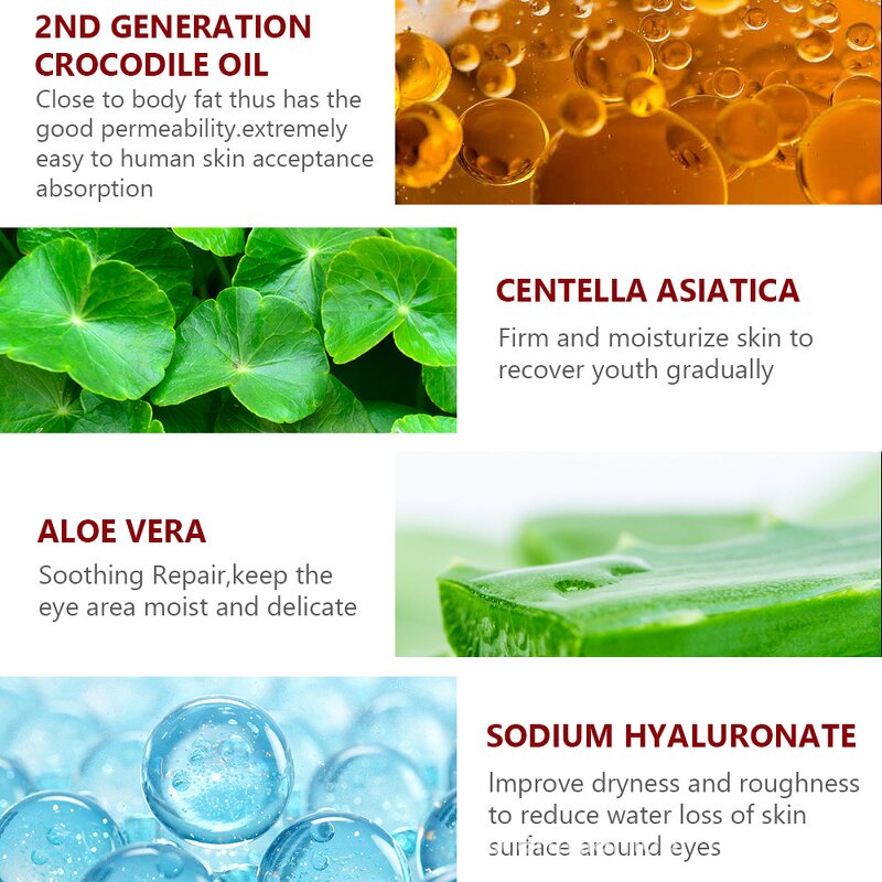 Eye Cream Manufacturer - Crocodile Vegan Organic Hyaluronic Acid Gel Anti-Aging