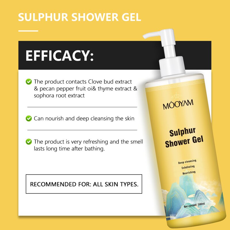 Sulphur Shower Gel Factory - Wholesale 500ml Herbal Cleanse