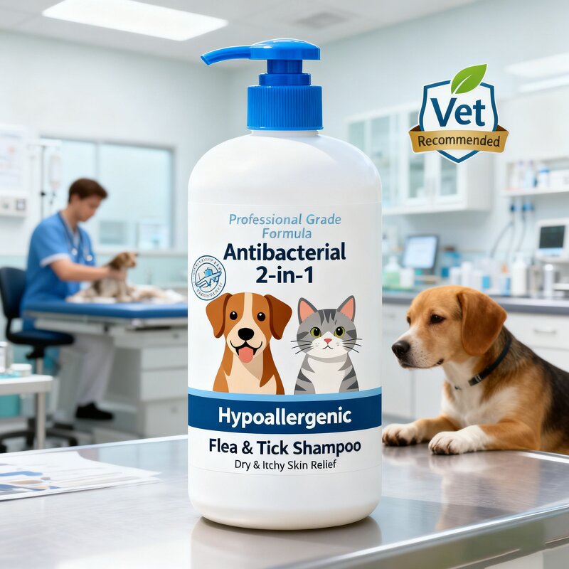 Flea Shampoo Manufacturer - Professional Antibacterial 2-in-1